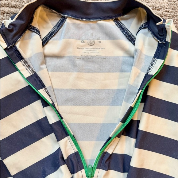 Primary Striped Baby One Piece Swimsuit Romper - Picture 2 of 6